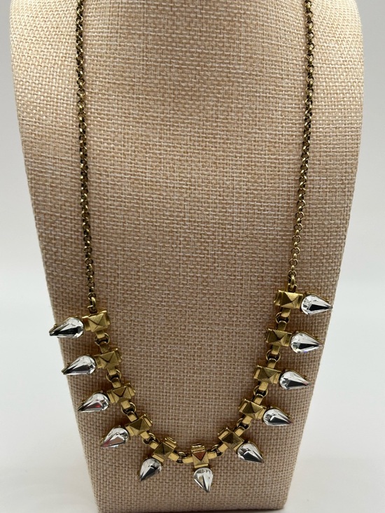 J. Crew Jewelry - J. Crew Gold Chain Necklace with Silver Spike Accents